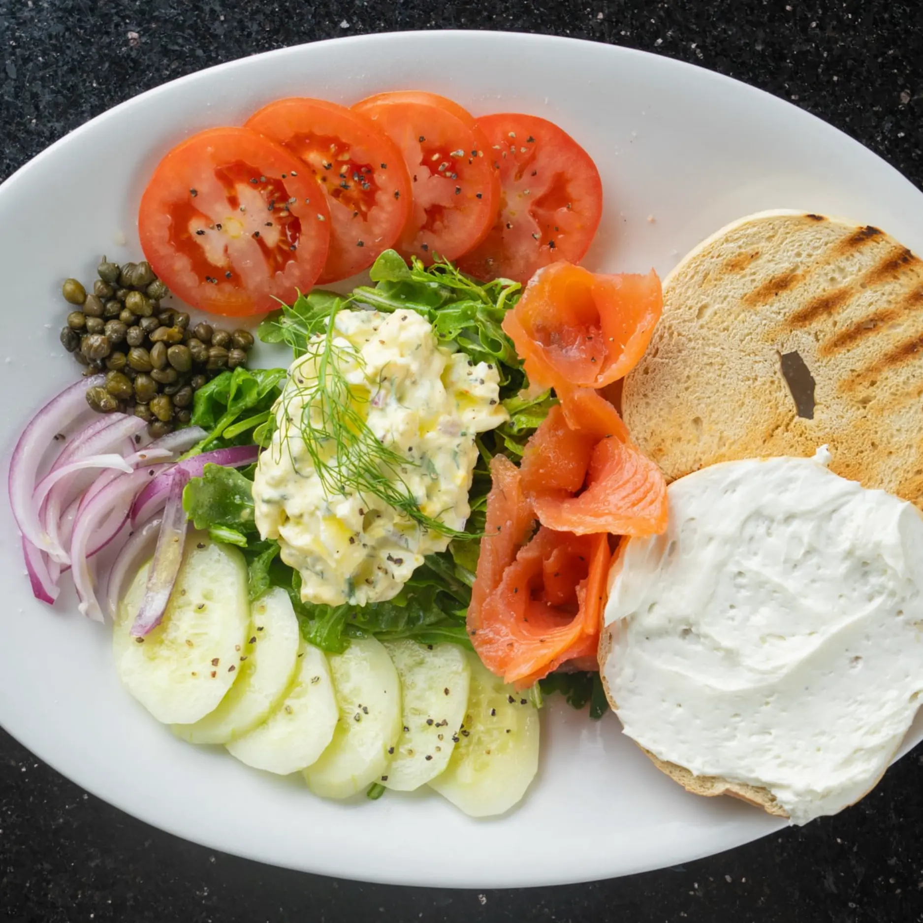 Smoked Salmon & Bagel Platter creekside, Smoked Salmon & Bagel Platter sedona